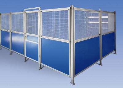 Side View of an Assembled Easy Guard Extruded Aluminum Guarding System
