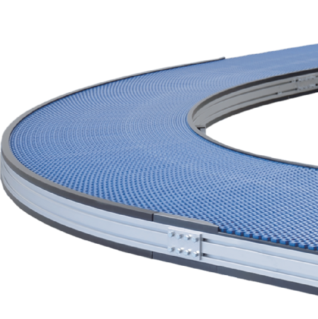 KMF-P 2040 Curved Plastic Modular Belt Conveyor