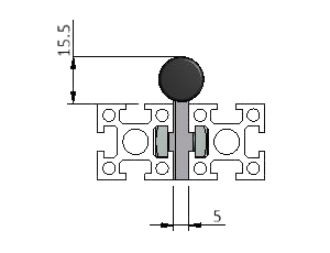 Diagram of Concealed Hinge Mounting for Aluminum Framing System