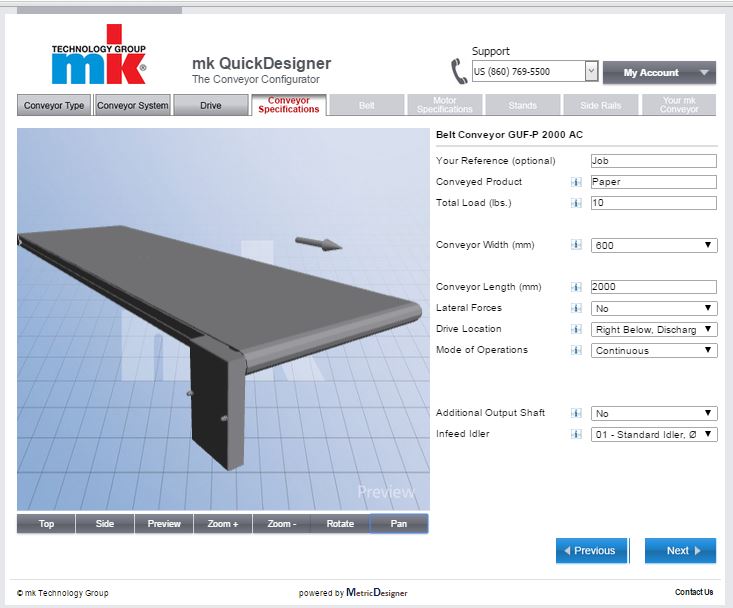 Conveyor Preview