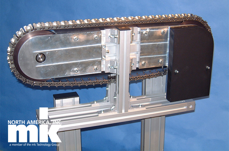 custom conveyor with metal fixtures