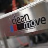 Stainless steel conveyor with CleanMove logo which are made in the USA