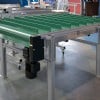 Green cleated belt conveyor 