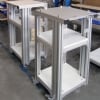 Two custom carts made out of aluminum extrusion