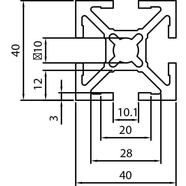 Aluminum Extrusion - 3030 Profile