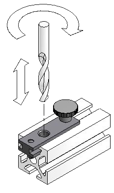 Drill fixture for internal fasteners