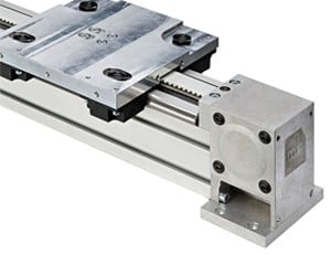 Top View of LZR Extruded Aluminum Linear Positioning Module