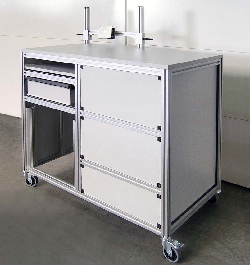 Desk Workstation Made from Extruded Aluminum