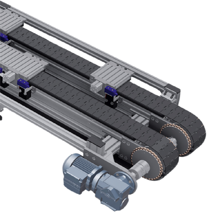 mk Over Under Pallet Conveyor Double Pallet Version SPU 2040 Dual