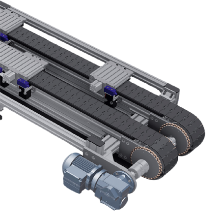 mk Over Under Pallet Conveyor Double Pallet Version SPU 2040 Dual