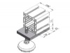 Floor to Frame Element, Horizontal Pad Plate G - Series 50 Example