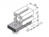 Floor to Frame Element, Horizontal Pad Plate D - Series 50 CAD