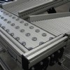 Custom ball transfer table with roller conveyors