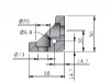 Profile Connector Angle H40 Drawing