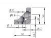 Profile Connector Angle H100 Drawing