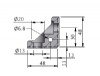 Profile Connector Angle H40s, keyed Drawing