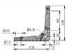 Profile Connector Angle K100s, keyed Drawing