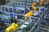 Overhead View of Extruded Aluminum Machine Guarding System in Use