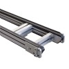 DGF-P 2001 is a small dual belt conveyor for pallets Small dual lane belt conveyor