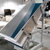GUF-P 2041 with custom hopper Incline flat belt conveyor with steel hopper