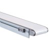 mk GUF-P MINI is a small flat belt conveyor A low profile flat belt conveyor carrying rings.