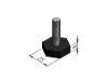 Floor to Frame Element, Leveling Screw - Series 25, 40 and 50
